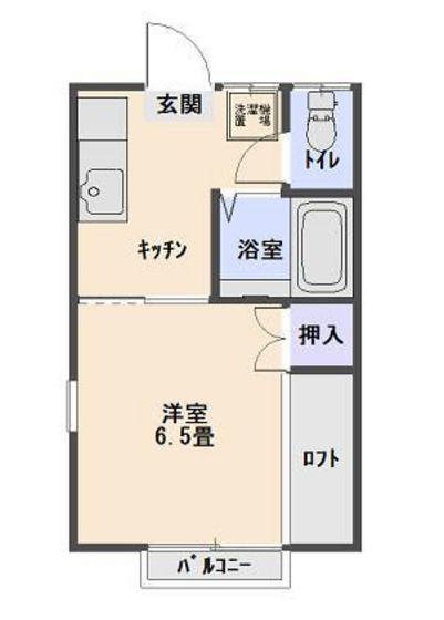 コーポやわらぎ(1K/1階)の間取り写真