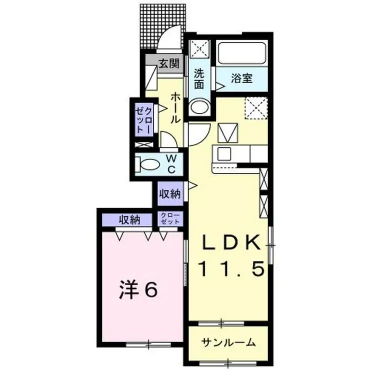 アクティ汐留 1階階 間取り