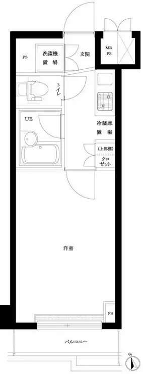ルーブル大森八番館 2階階 間取り