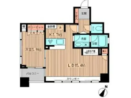 メゾンド日本橋三越前(2LDK/2階)の間取り写真