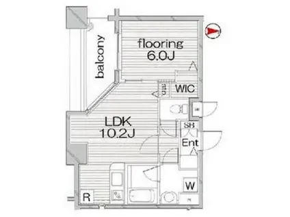 グランヴァン両国2(1LDK/3階)の間取り写真