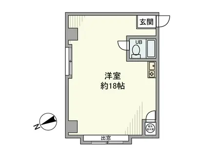 芝マンション(ワンルーム/2階)の間取り写真