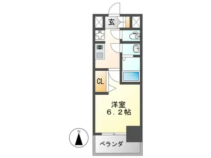 プレサンス岐阜ゼクシス(1K/7階)の間取り写真