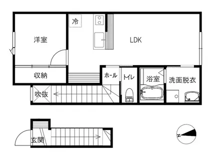 MA MAISON新庄(1LDK/2階)の間取り写真