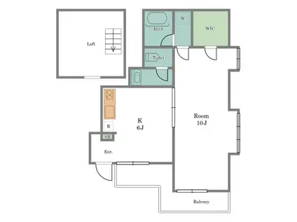 サニーハイム35(1DK/2階)の間取り写真