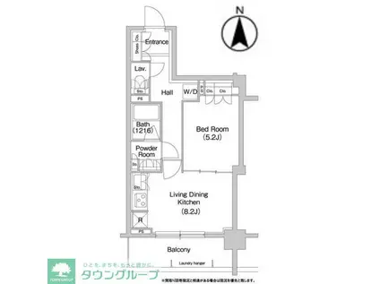 コンフォリア両国サウス(1LDK/6階)の間取り写真
