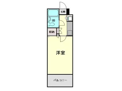 ユースピア本厚木(1K/3階)の間取り写真