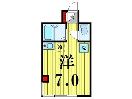 アダチセカンドビル(ワンルーム/4階)の間取り写真