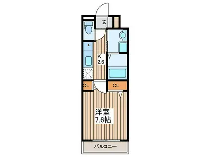 ベル・シエル(1K/3階)の間取り写真