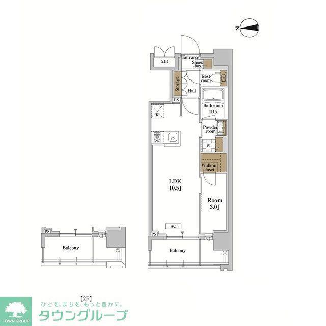 RJRプレシア蒲田(1LDK/3階)の間取り写真