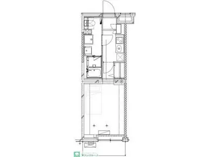 GENOVIA二子新地(1K/2階)の間取り写真