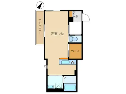 メゾン・ド・ソレイユ(ワンルーム/3階)の間取り写真