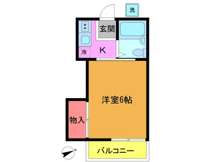 サンプレナ(1K/1階)の間取り写真