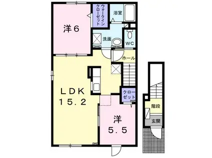 シンフォニー II(2LDK/2階)の間取り写真