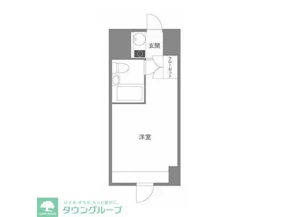 グランドハウスシャンティ(ワンルーム/2階)の間取り写真