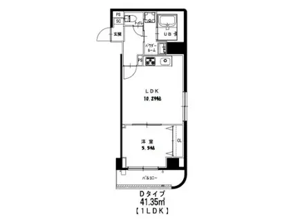 GRACE HILL(1LDK/2階)の間取り写真