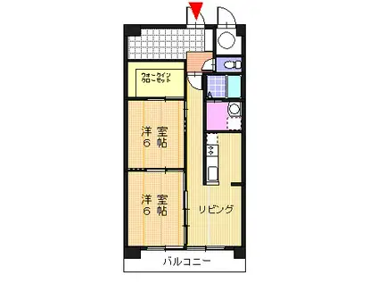 JSビル(2DK/3階)の間取り写真