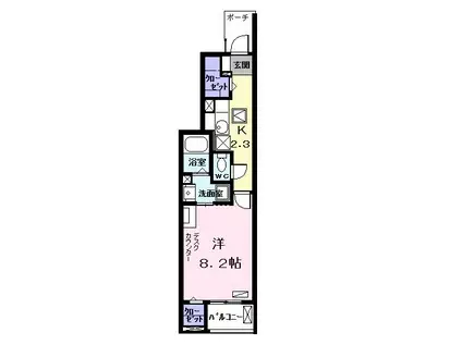 YAYUKAII(1K/1階)の間取り写真