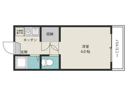 ストーク II(ワンルーム/3階)の間取り写真