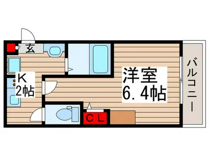 蕨市北町一丁目工事(1K/1階)の間取り写真