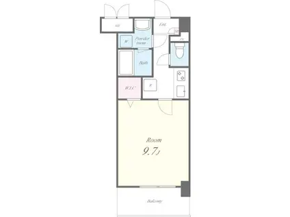 LSC川西(1K/3階)の間取り写真