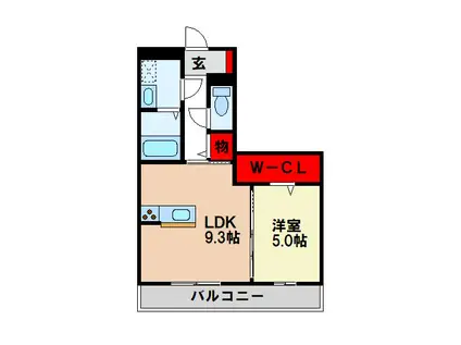 GRASS FIELDS(1LDK/2階)の間取り写真