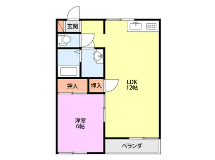 ロイヤルハイツ(1LDK/2階)の間取り写真