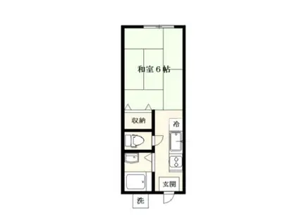 フルール山王(1K/1階)の間取り写真