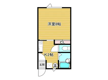 MS.JOY(1K/1階)の間取り写真