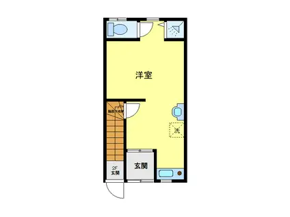 滝山アパート(1DK/1階)の間取り写真