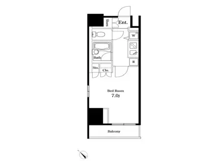 KDX文京千石レジデンス(1K/3階)の間取り写真