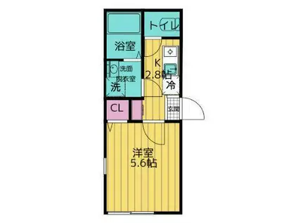 BELL SAISON IKUTA(1K/1階)の間取り写真