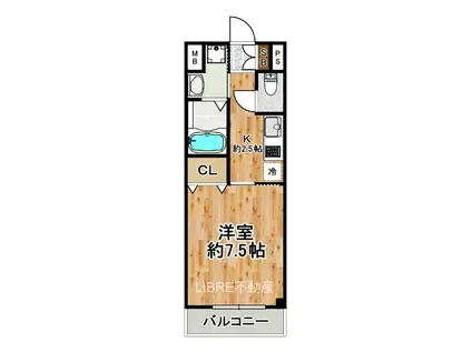 IL MARE(1K/3階)の間取り写真