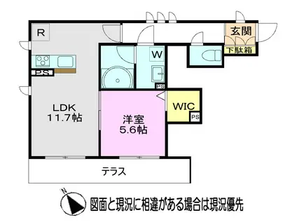 セレナ ヴィラ(1LDK/1階)の間取り写真