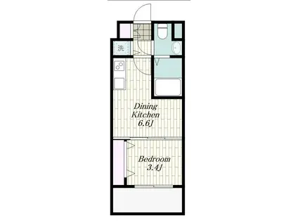 NO.71オリエントトラストタワー(1DK/13階)の間取り写真