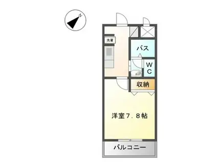 ラヴィーナ弐番館(1K/1階)の間取り写真