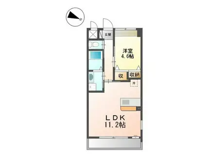 ショコラ(1LDK/2階)の間取り写真