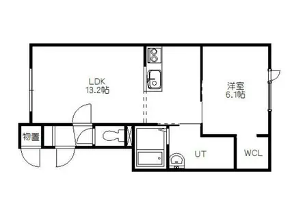 サンクレア(1LDK/2階)の間取り写真