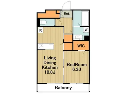 サクラ2(1LDK/1階)の間取り写真