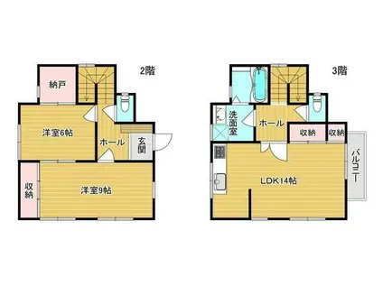 サンハウス(2LDK/2階)の間取り写真