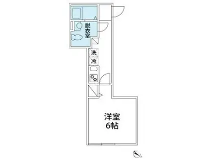 ダイヤモンドテラス鵠沼海岸B(1K/1階)の間取り写真