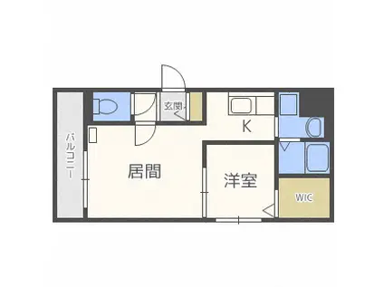 LA LUCE(1LDK/2階)の間取り写真