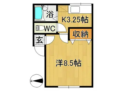 コーポマリア(1K/2階)の間取り写真