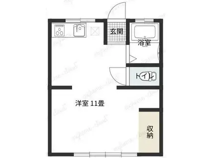 メゾンサントル(ワンルーム/1階)の間取り写真