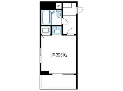 日神パレステージ藤沢(ワンルーム/2階)の間取り写真