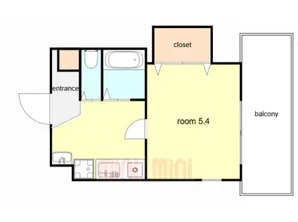 ロマネスク六甲(1K/7階)の間取り写真