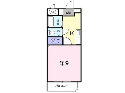 ラフィネ天久保 A(1K/2階)の間取り写真