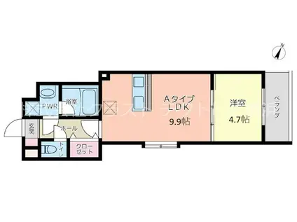 シグネチャー06(1LDK/2階)の間取り写真