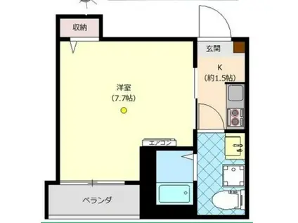 BESTSTAGE北戸田II(1K/1階)の間取り写真