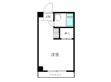 第一西尾ビル(ワンルーム/1階)の間取り写真